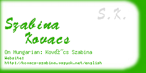 szabina kovacs business card